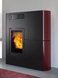 KÁLYHÁK PELLET FŰTÉSHEZ 31 Programozhatóság napi/heti BLADE 12,1 kw bordó 803690 Helytakarékos mélység: 34,5 cm - Öntvény égőtér. - felső füstkivezetés Ø 8 cm.