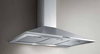 900 Ft kürtős PárAelSzívó inox test és kürtő, alumínium zsírszűrő, 31 fokozatú digitális vezérlés lcd kijelzővel, 2x2,5W led világítás, légszállítás (IeC): (fali) 224-448 (625) m 3 /h, (sziget)