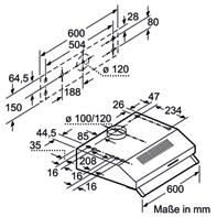 3000 K kivitel: Elszívás vagy keringetés méretek: 150 x 600 x 482 (elszívás); 150 x 600 x 482 (keringetés keringető alapszettel) mm szabadba vezetett légteljesítmény: max.