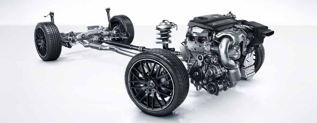 46 Mercedes-AMG A 45 4MATIC technika. A csúcsteljesítmény a Mercedes-AMG-nél jóval a rajt előtt kezdődik.