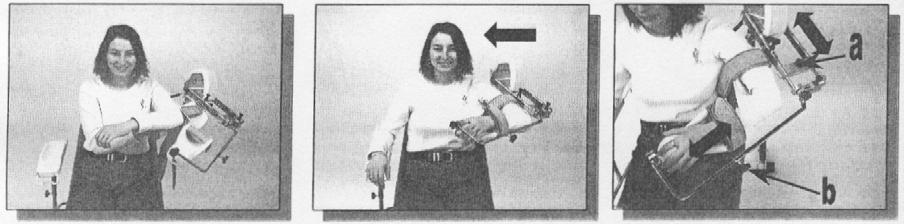 MECHANIKAI BEÁLLÍTÁSOK A pácienshez való igazítás Győződjön meg arról, hogy a szíjak tiszták-e. Állítsa be a sínt olyan helyzetbe, amely a páciens számára nem jár fájdalommal.