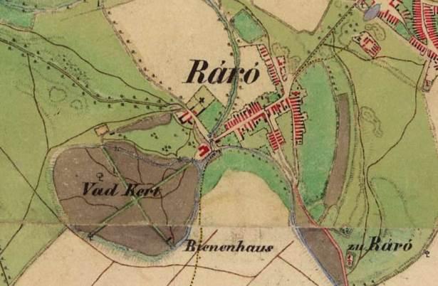 A II. katonai felmérés 1840-es évekbeli térképén a kastély mellett a parkot sétautakkal ábrázolták.