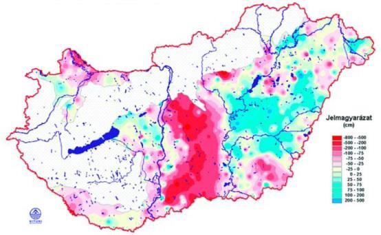 tevékenység, aszály) állapot - talajvízszintek állapot - talajvízszintek Az 1956-60 közötti időszak