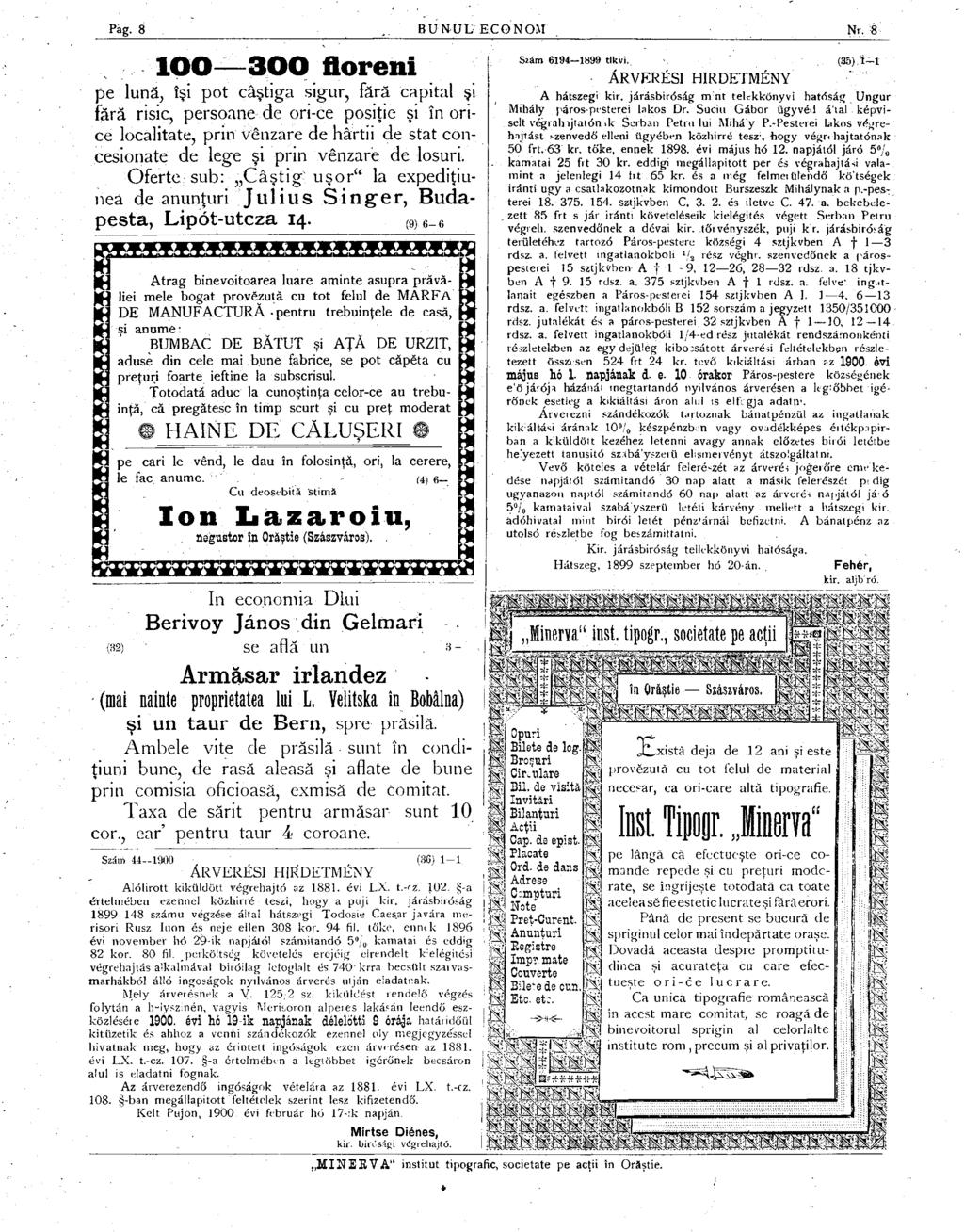 Pàg. 8 BUNUL ECONOM Nr.