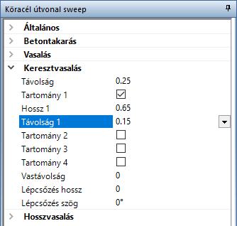 Újdonságok az Allplan 2018-0-ban Építőmérnök 109 Keresztvasalás paraméterei A keresztvasaláshoz határozza meg azt az elhelyezési távolságot, amely az első útvonal mentén lesz alkalmazva.