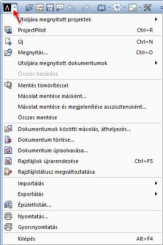4 Allplan Frame Allplan 2018 Allplan Frame Az Allplan ablakának keretére kezelőelemek vannak helyezve.