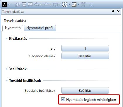 142 Tervelrendezés, nyomtatás Allplan 2018 Tervelrendezés, nyomtatás Nyomtatási minőség A