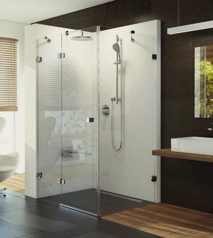Sarokbelépős zuhanykabin BSRV4 - négyrészes, sarokbelépős zuhanykabin A belépő mérete
