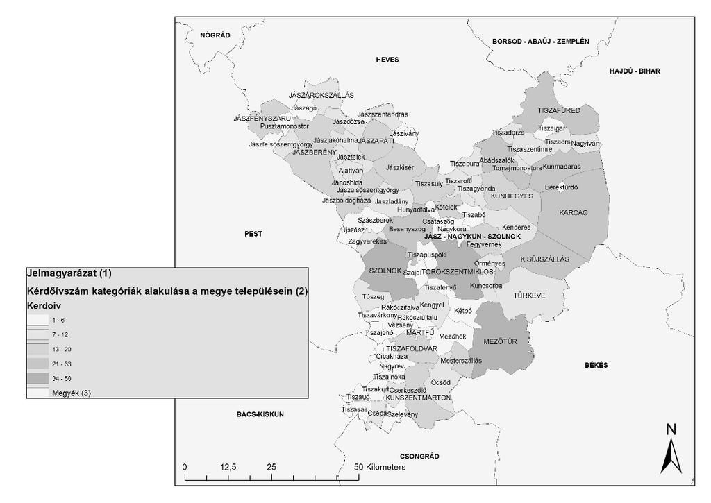 1. ábra. A kutatási terület elhelyezkedése (Forrás: saját adatbázis) Figure 1.