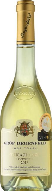 Tartalmas, de nem megerőltető, igazi bárhol, bármikor aszú. Példás egyensúly, kellemes koncentráció, hosszú utóíz. Pale golden yellow colour, intense nose with citrus and notes of barrel ageing.