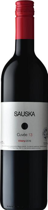 990 Ft/0,15 l 4950 Ft/0,75 l Sauska Cuvée 13 2015/2016 Villány Vibráló meggy- és fűszerillat, zamatos korty, harmonikus gyümölcsösség, közepesnél nagyobb test, telt, jó savú, robbanékony.
