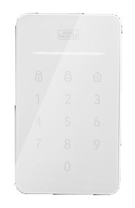 Felépítés Állapotkijelző LED Aktivált Kikapcsolt Home forgatókönyv Beviteli mező Szállítási terjedelem 1x rövid használati utasítás 1x smartburg SMARTkeypad billentyűzet 1x AC/DC tápegység;