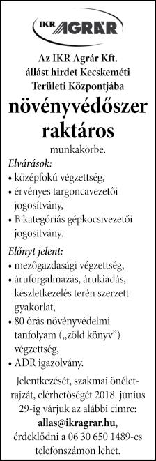 részletfizetési lehetőséggel. +36 30 287 4808 ÁLLÁST KÍNÁL BETANÍTOTT dolgozókat keresünk megnövekedett gyártásunkba, győri és mosonmagyaróvári munkahelyünkre. Havi átlag kereset nettó 180-200.000 Ft.