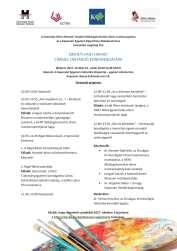 reggeli fejésre be kell előző nap jelentkezni), 10:00-10:30 : Matyivonat (1.