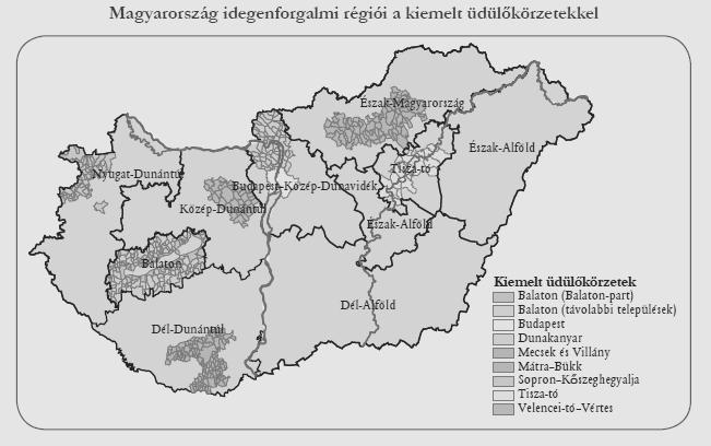 Elemezze, hogy melyek voltak a hazai idegenforgalom fő jellemzői és területi/települési összefüggései a kiemelt statisztikai mutatók és a térkép alapján!