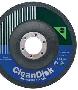 RECA Clean-Disk tisztítótárcsa C36-B nagyoló durva gyapjúból készült tisztítótárcsa rozsda-, festék- és egyéb oxidrétegek eltávolítására fémfelületek és hegesztési varratok tiszítására nem tartalmaz