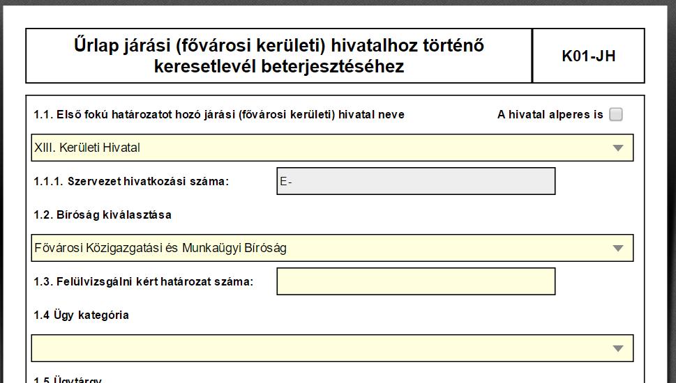 Az 1.7.1.1. nyilvántartási számot nem kötelező kitölteni, de beírhatunk ide költségvetési szerv esetén PIR vagy ÁHTI számot,