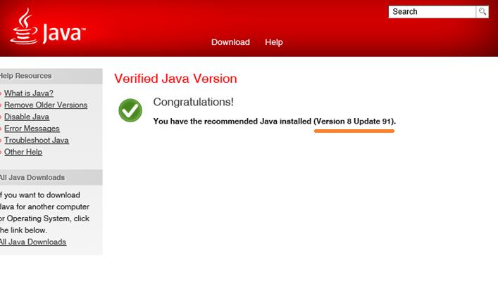 Ha az elérhető legfrissebb van telepítve Ha fut ugyan a Java és jól be van állítva, de van annál frissebb verzió is Fontos, hogy ha 64 bites operációs rendszer fut a gépünkön, akkor is Javaból a 32
