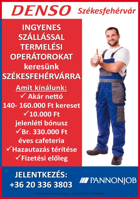 Ingyenes buszjáratokkal, alapbéren felüli kiemelkedő juttatásokkal, 13. havi fizetéssel, és fizetett betanulási időszakkal képzeli el munkahelyét? Nálunk ez mind megtalálható.