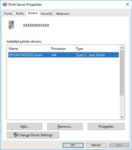 Problémamegoldás Windows Válassza a Vezérlőpult > Eszközök és nyomtatók megtekintése (Nyomtatók, Nyomtatók és faxok) opciót, majd az alábbi lépéssel nyissa meg a nyomtató-kiszolgáló