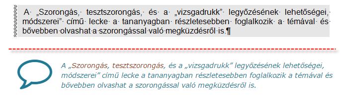 3. ábra Módszertani elemek beszúrása A Módszertani elemek lista segítségével beillesztett tananyagelemek