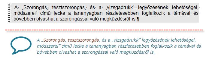 3. ábra Módszertani elemek beszúrása A Módszertani elemek lista segítségével beillesztett tananyagelemek