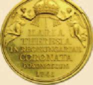 irányból támadna is. A koronázási emlékérmekre a koronázás éve, 1741 került fel, hogy rámutasson a jelenet eredetére.