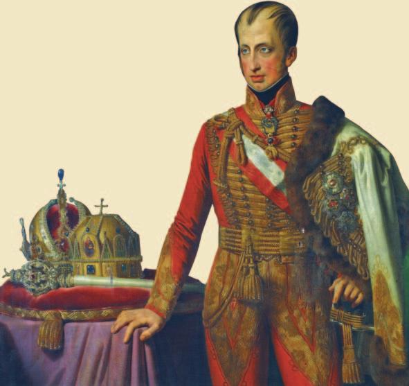 Ferdinánd) Peremirat: VIRTUTE ET CONSOLIO (Erénnyel és bátorsággal) Valós átmérœ: 48,6 mm A Magyar Nemzeti Múzeum Éremtárában őrzött, 30 du kát (104,64 g) súlyú Opferpfennig történelmi és