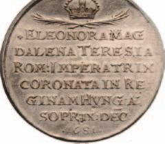 koronáztatott Sopronban 1681. december 9-én) Valós átmérœ: 55 mm olyan magyar király-, király - nő- és királynékoronázás ra került sor, amelyekhez kapcsolódó koronázási érmeket ismerünk.