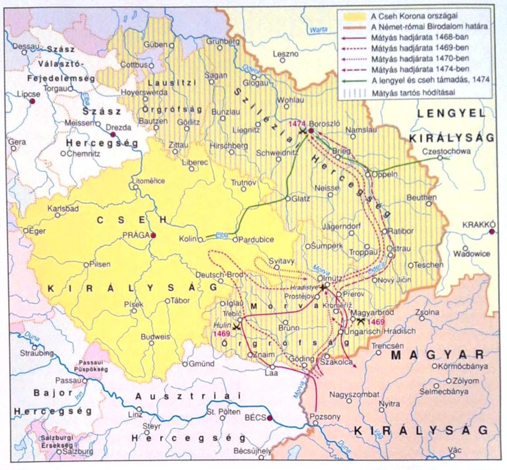 Mátyás cseh háborúi Csehország címere a Philostratos-kódex lapszéldíszén sem tudta keresztülvinni, a hadjáratot a körmendi ütközethez hasonlóan győzelemként kommunikálta; ő az első magyar uralkodó,
