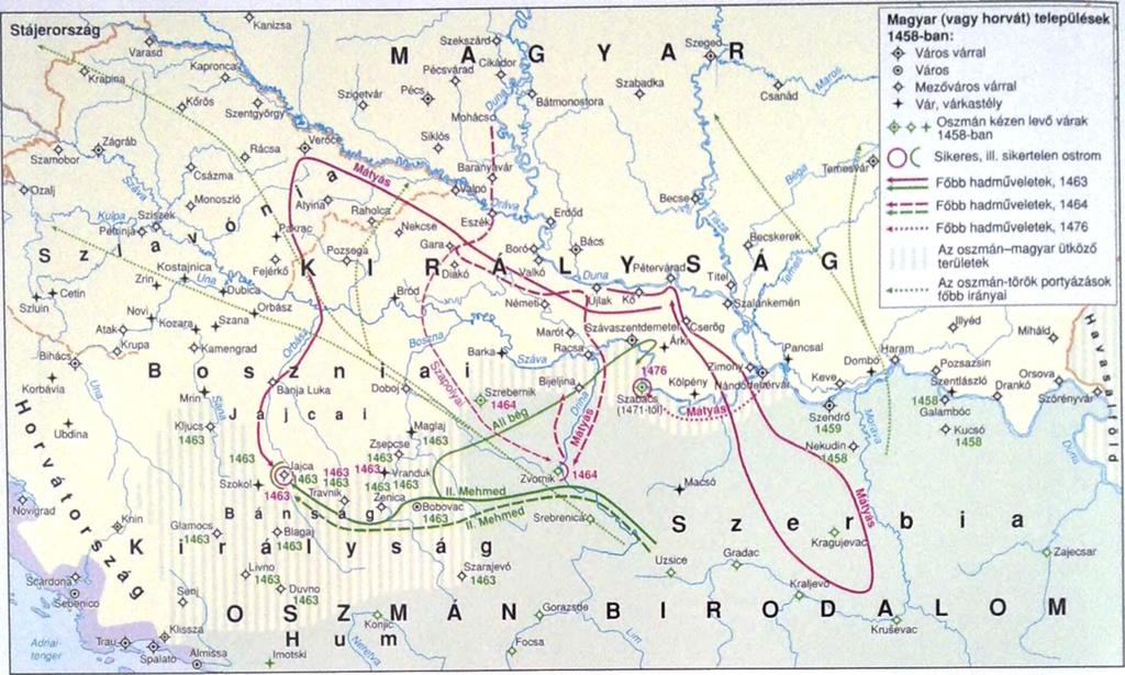 Hunyadi Mátyás törökellenes harcai ket, felégetett birtokokat. A horvát Zrínyi Péter gróf birtokai már 1471-ben nagyrészt lakatlanok voltak.