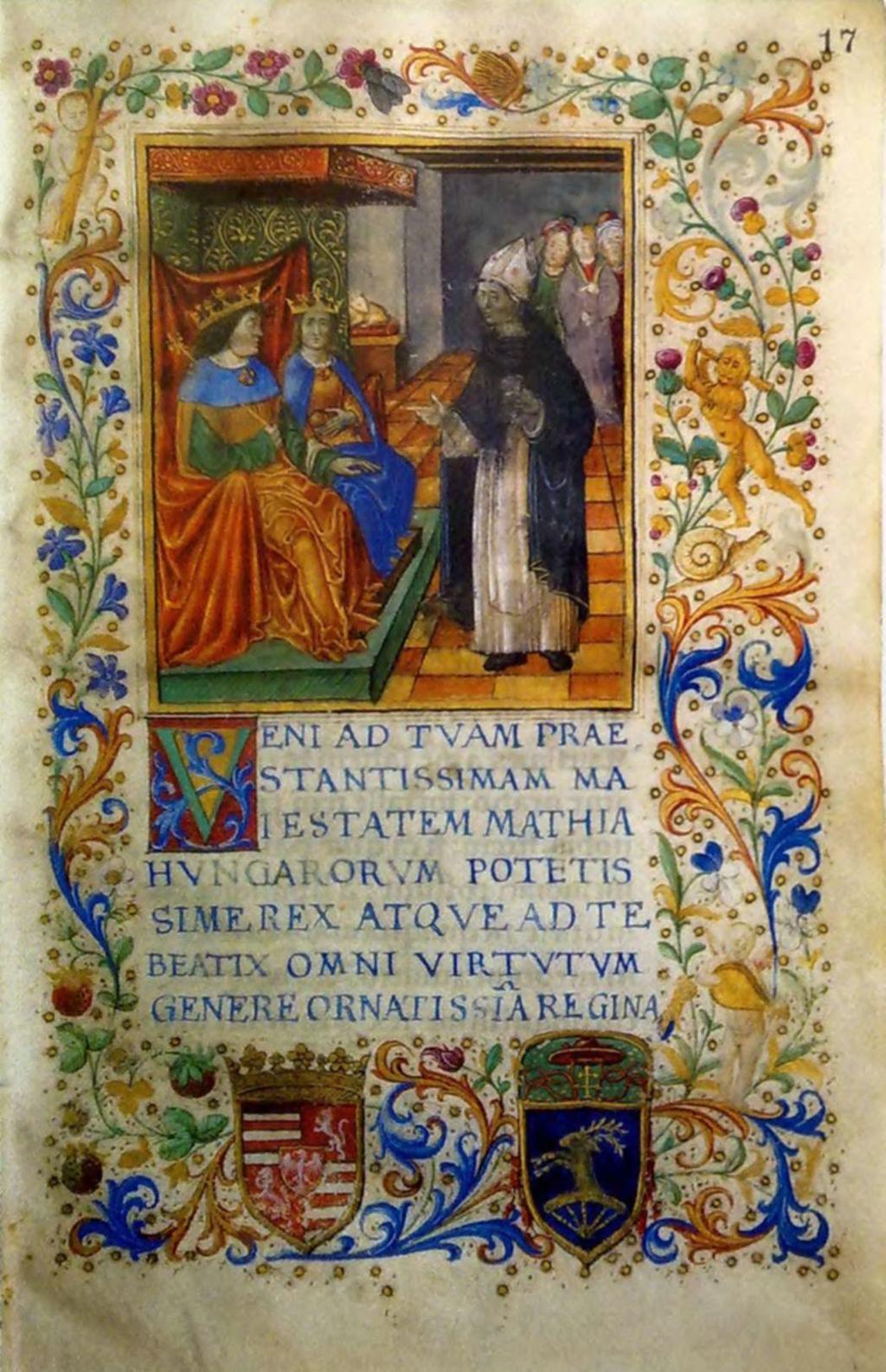 Mátyás és a kultúra Petrus Ransanus nápolyi követ Mátyás király és Beatrix előtt Mátyás írástudatlan apjának köszönhetően gondos és alapos nevelésben részesült.