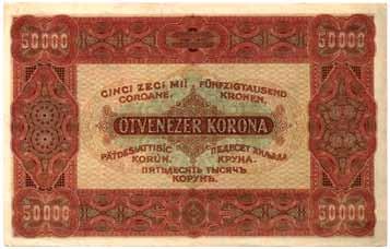nyomdamegjelöléssel. 857. 50.000 Korona 1923.