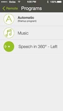 A Beszéd 360 -os szögből program csak akkor választható, ha a hallásgondozó szakember beállította. C.