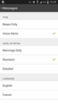 15.1. Hangtovábbító eszköz konfigurációk Hangos figyelmeztetések A Hangos figyelmeztetések beszédhang vagy hangjelzés formájában a Phonak