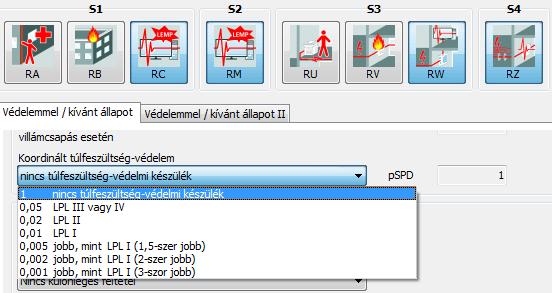 és R Z csökkentésére, P SPD R C, R M, R W, R Z = Túlfeszültség (LEMP)