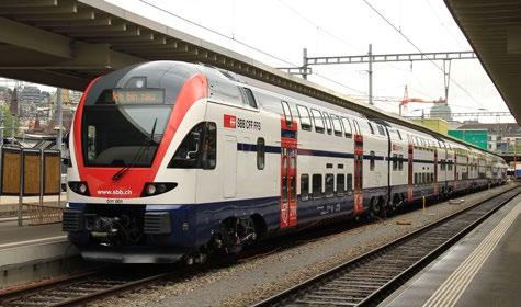 6. ábra: A Stadler KISS emeletes kivitelű villamos motorvonata Abb. 6: KISS der Doppelstock-Elektrotriebzug von Stadler Fig 6. The KISS, the double decker EMU of the Stadler Rail Group 7.