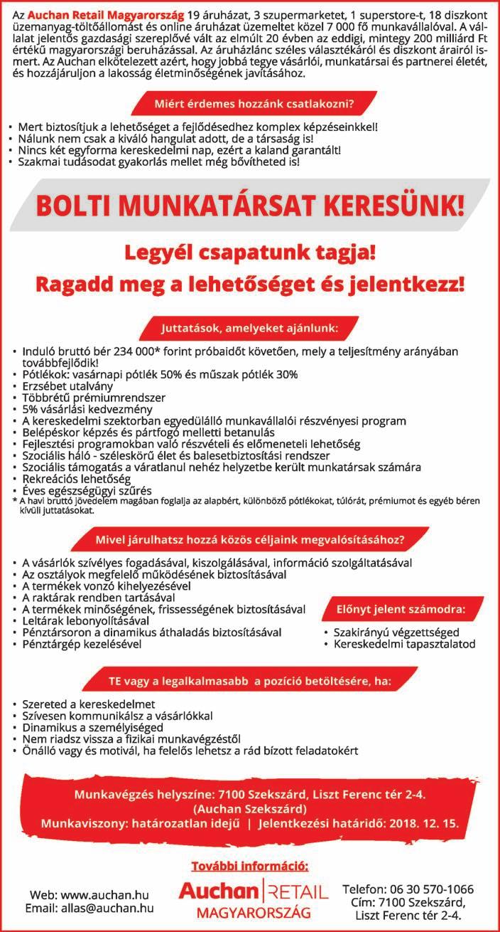 Autóipari multi keres betanított munkakörbe, biztonsági öv összeszerelő kollégákat sopronkövesdi gyárába, 3 műszakos munkarendbe. A szállás és a bejárás megoldott.