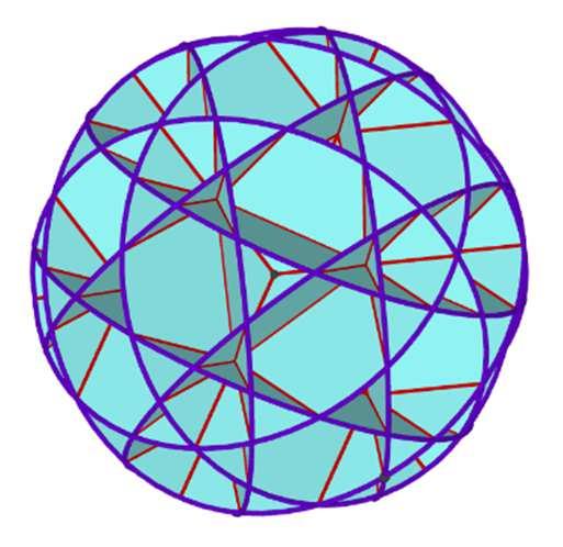 Négydimenziós konvex politóp ábrázolása GeoGebrával 17 politópot nem tartalmazó nyílt félterében helyezkedik el.
