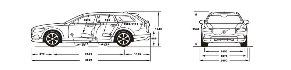 VOLVO V90 MŰSZAKI ADATOK T4 AUT T5 AUT T6 AWD AUT T8 AWD AUT D3 MAN /AUT D3 AWD AUT D4 MAN/AUT D4 AWD AUT D5 AWD AUT MOTOROK Motortípus 4-hengeres, 16 szelepes, 4-hengeres, 16 szelepes, közv. befecsk.