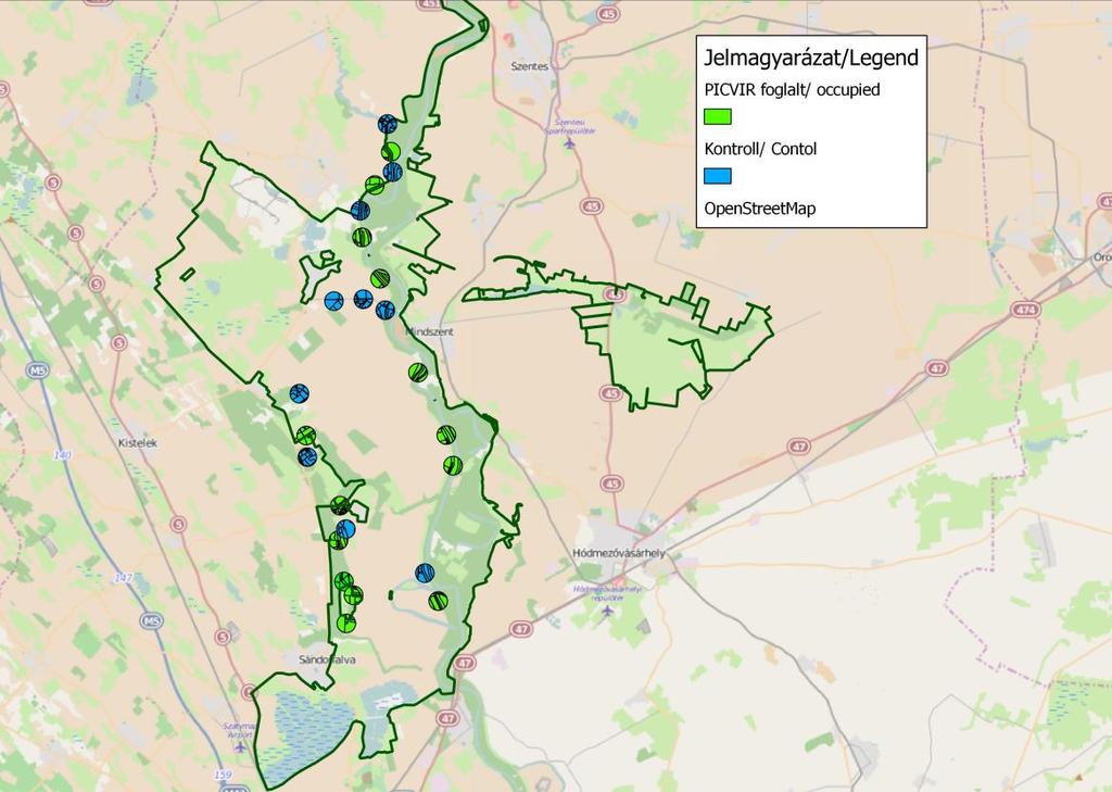2. A zöld küllő territóriumok