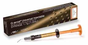 G-ænial Universal Injectable Ellenálló nanokompozit, minden osztályú kavitáshoz, egyszerűen extrudálható, radiopak, magas hajlítószilárdság, kiváló esztétikum ÚJDONSÁG 900487-502: 1 1ml fecskendő