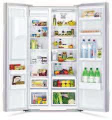 900 Ft 2 ajtós side-by-side hűtőszekrény két színben, 92 cm széles, 60 cm mélység (ajtó nélkül), nettó 589 literes