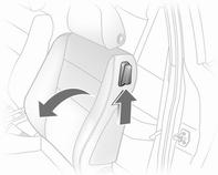 Panoráma-szélvédővel rendelkező gépkocsik esetén: az ülések előrehajtásához nyomja le a fejtámlákat, és hajtsa fel a napellenzőket.