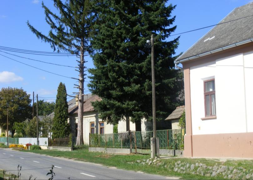 A településközpont területét a Fő utca - Szabadság utca Kossuth utca Rákóczi Ferenc utca Templom térhez közeli részei jelentik.