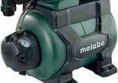 000 l/h 51 m 5,1 bar 9 m 1 1/4" belső menet Metabo Pumpa Védelem Automatikus szárazon futás elleni védelem LED kijelzővel a szivattyú védelme és a f elhasználó nagyfokú biztonsága érdekében