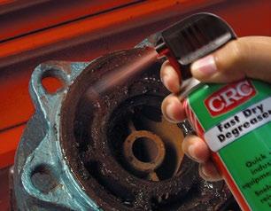 NAGYHATÉKONYSÁGÚ TISZTÍTÓSZEREK CRC Industrial Degreaser Ipari Zsírtalanító CRC Fast Dry Degreaser Gyors Száradású Zsírtalanító Kimagasló hatékonyságú, oldószeres tisztítószer és zsírtalanító erősen