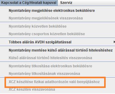 megnyitja azt a könyvtárat, ahol a kész XCZ szerepel, amelyet