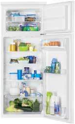 ZANUSSI ZRT23100WA FELÜLFAGYASZTÓS HŰTŐSZEKRÉNY * 140x54,5x60 cm űrtartalom: 184 l hűtő/44 l fagyasztó, 4*-os fagyasztóbesorolás, fehér 65