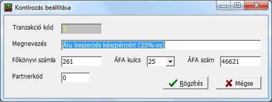 6.5 DkonWIN kontírozási beállítások Amennyiben rendelkezik automata könyvelő modullal, a program kikontírozva tudja átadni a könyvelés felé nem csak a kibocsátott számlákat, de a pénztárt is.